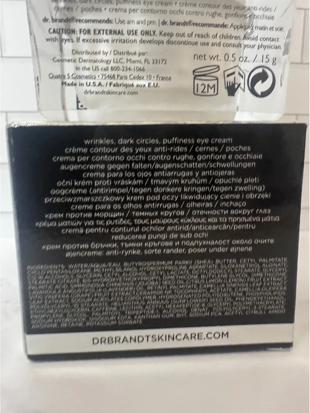 Dr. Brandt Do Not Age Triple Peptide Eye Cream 0.5 oz NEW Authentic